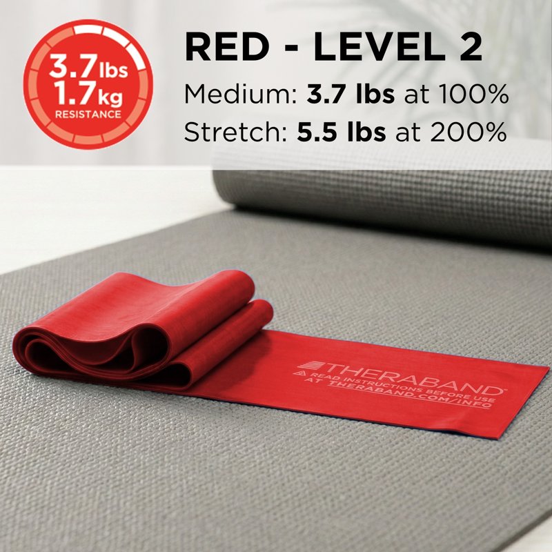 Resistance Band for Exercise & Physical Therapy - Latex, 6 Ft, Multiple Colors