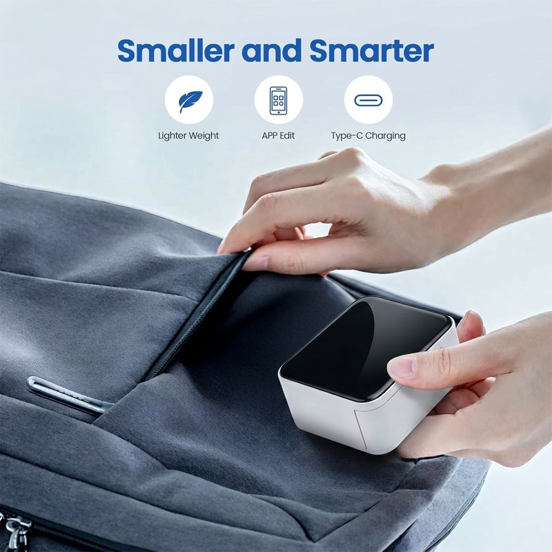 Bluetooth Label Maker with Tape - Portable Thermal Printer for Home & Office