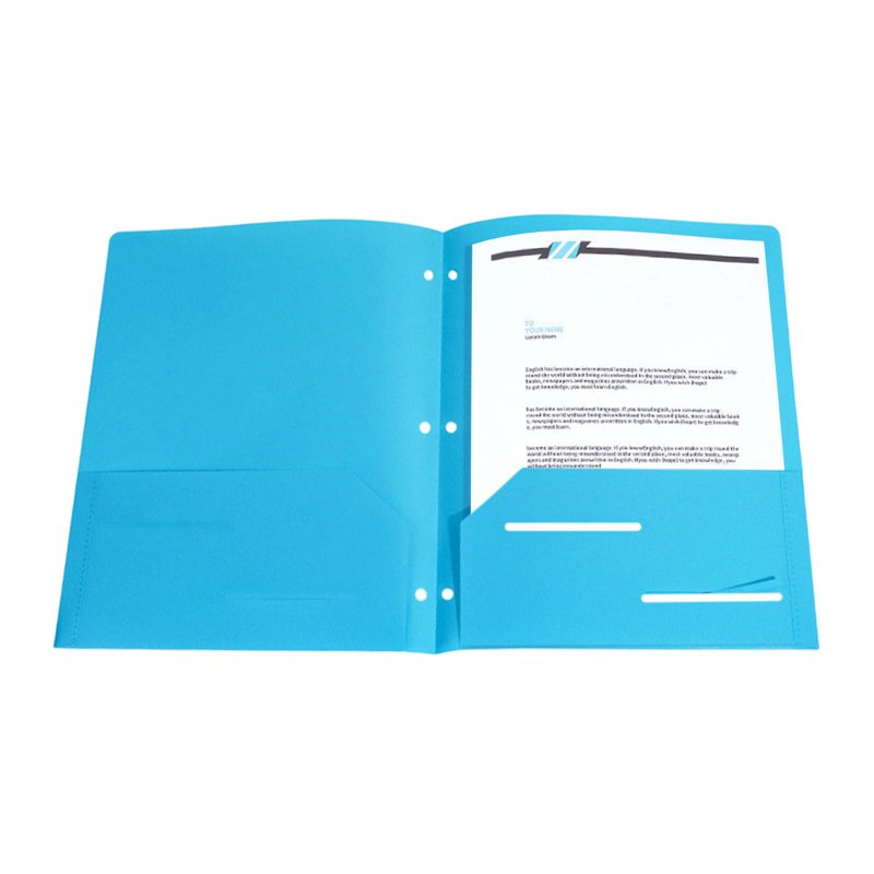 Heavy Duty Plastic Folder with Pockets - Letter Size File Organizer for Office & School
