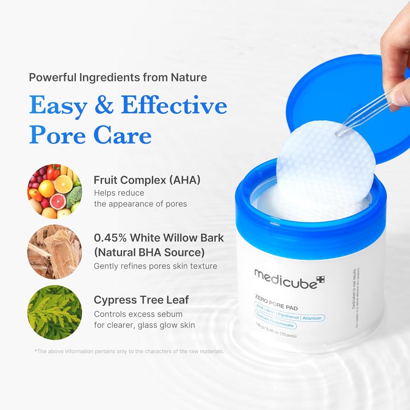 Pore Cleansing Pads for Skin Care - 70 Alpha and Beta Hydroxy Acid Toner Pads