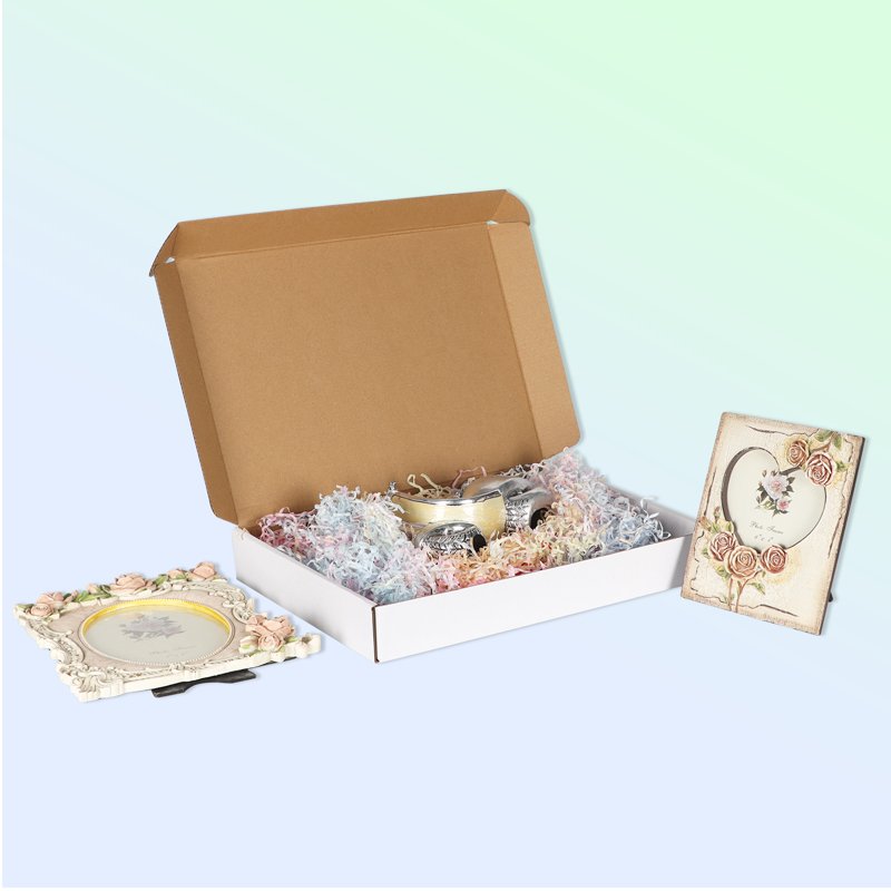 Set of 25 White Corrugated Shipping Boxes 13x10x2 Inches for Small Business