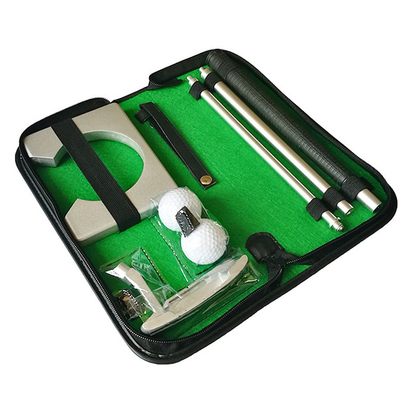 Golf Putting Practice Set with Putter, 2 Balls, Cup & Storage Bag