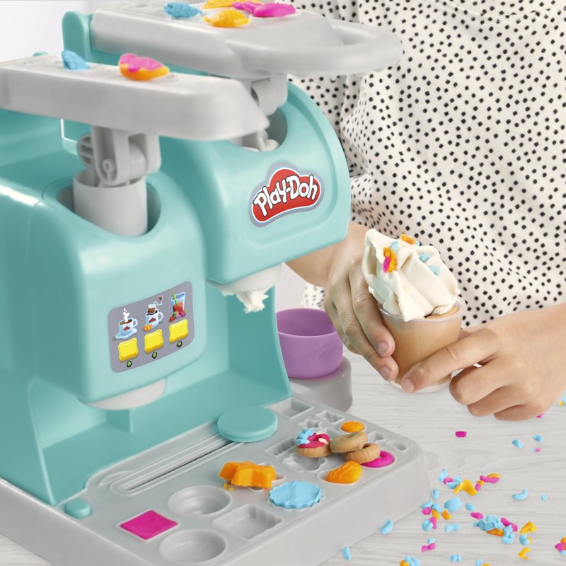 Pretend Play Coffee Set with 5 Play-Doh Colors - Kitchen Cafe Toy