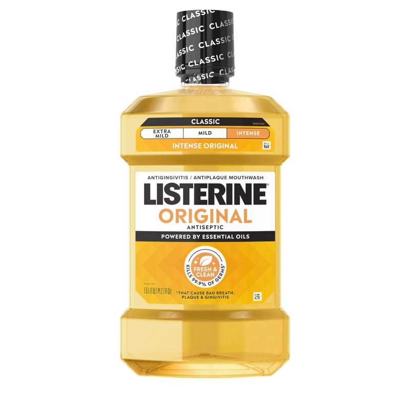 (2 Pack) Listerine Original Intense Antiseptic Mouthwash for Bad Breath & Plaque, 1.5L