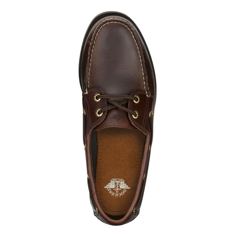 Men's Leather Boat Shoes - Casual Slip-On Deck Footwear for Men