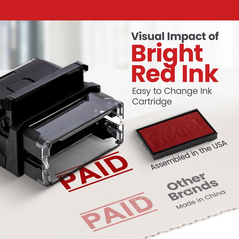 Self-Inking Rubber Stamp for Business & Office Use - Promot Paid Stamp