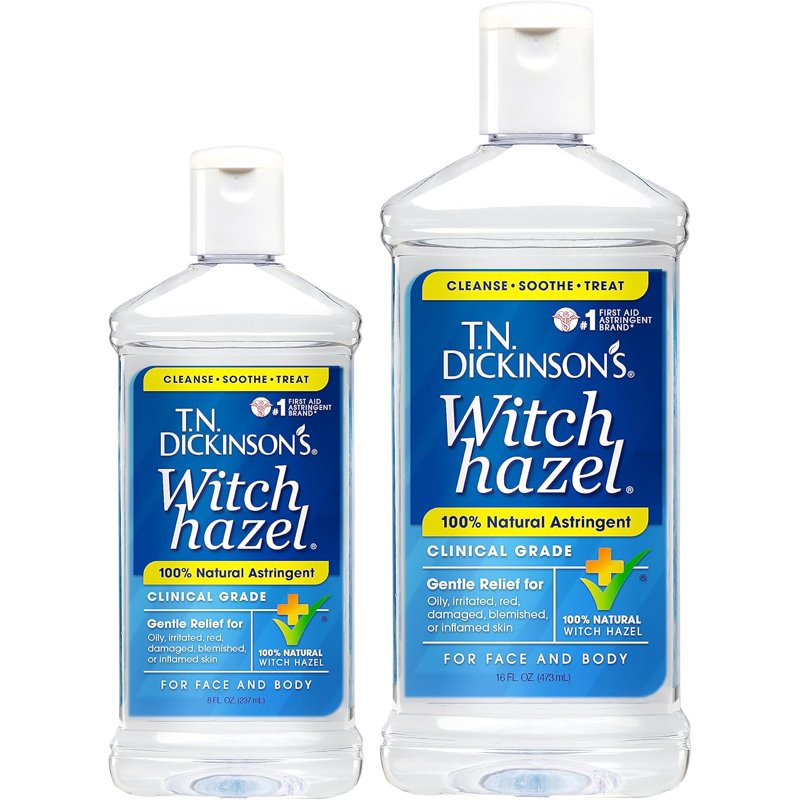 Natural Witch Hazel Astringent - Face & Body Skin Toner, 16 fl oz - 3 Pack