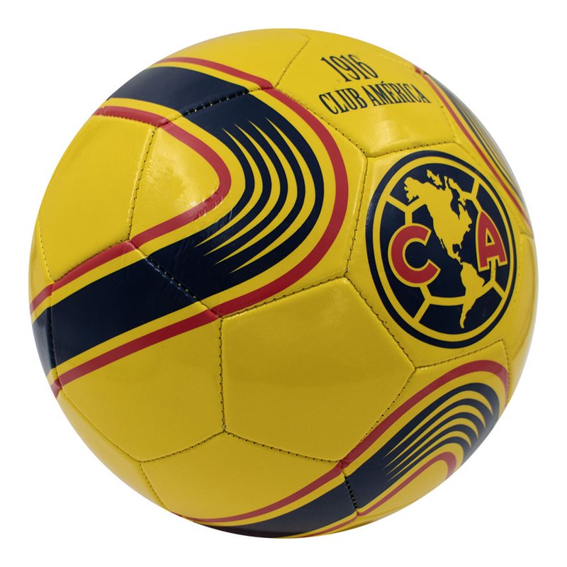 Voit Club America S100 Size 5 Soccer Ball – Yellow PVC, 360g, Recreational