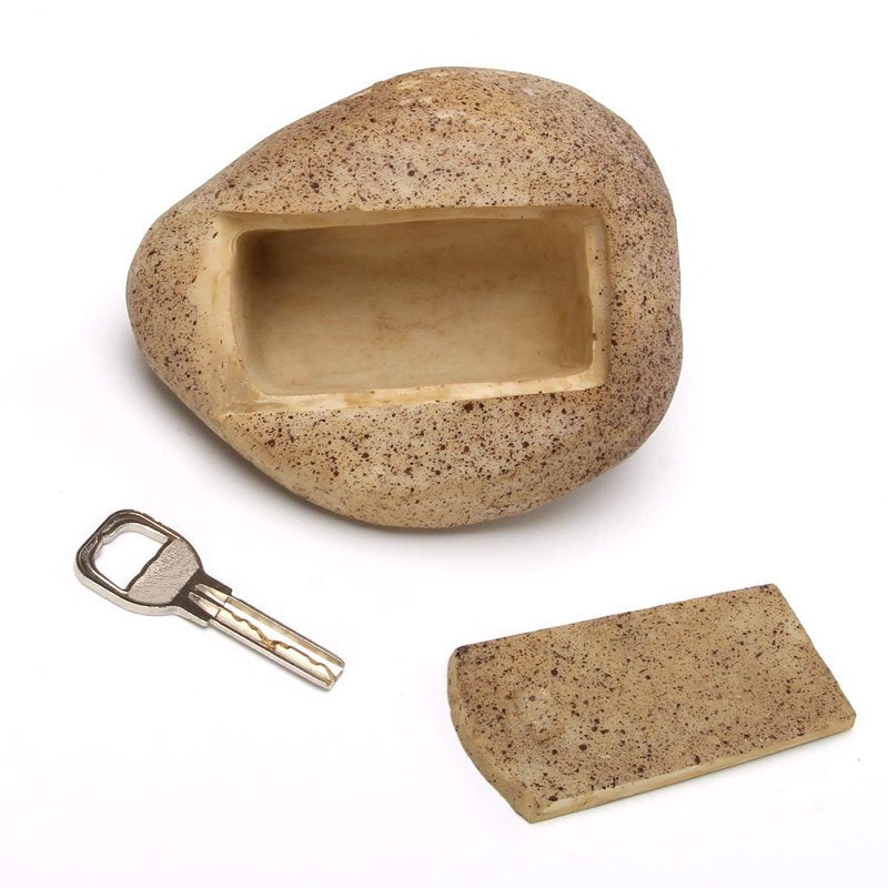 Outdoor Faux Rock Key Hider - Realistic Stone-Like Secret Safe for Garden or Yard