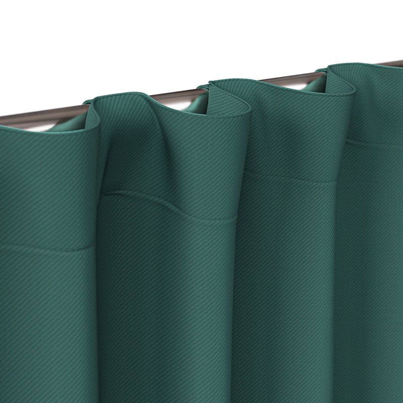 Kids Blackout Curtain Panel Pair - Dark Green, Rod Pocket & Back Tabs, 30x95 Inches
