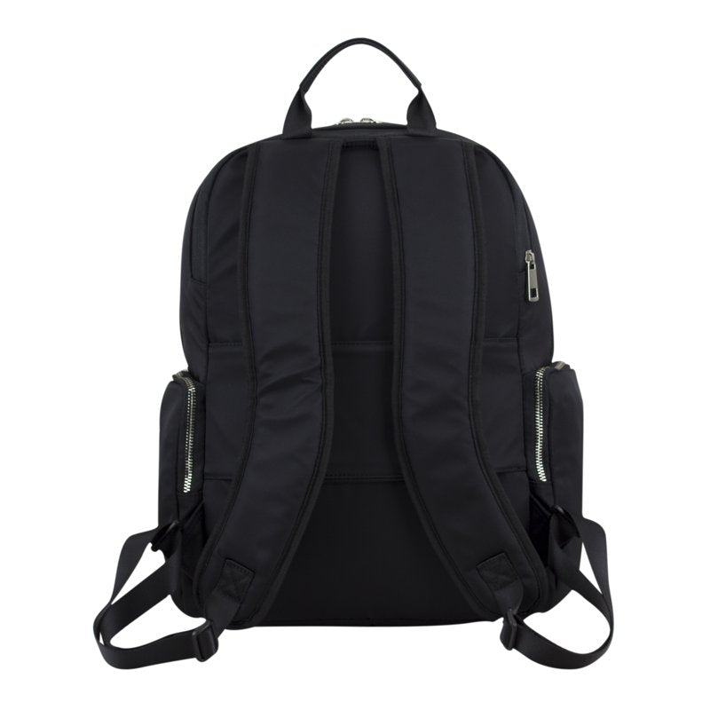 Essential Laptop Backpack with Trolley Sleeve - Black, Floral, Pink