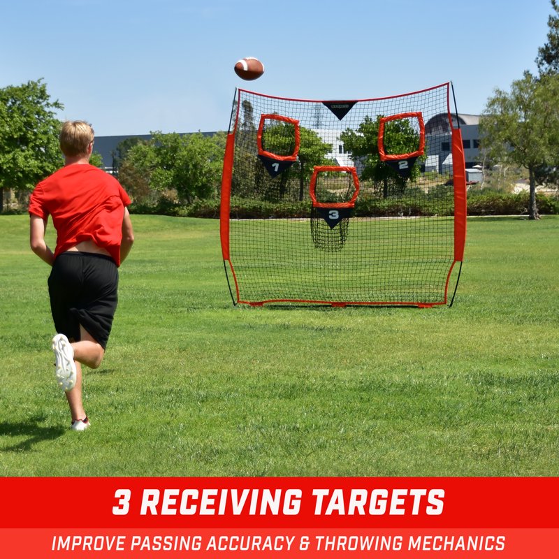 8x8 ft Football Throwing Net for QB Training - Improve Passing Accuracy
