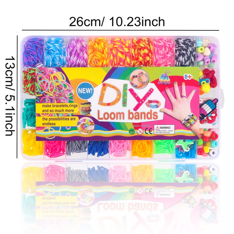 Rainbow Rubber Band Bracelet Making Kit for Kids 8-12 - Creative Gift Set