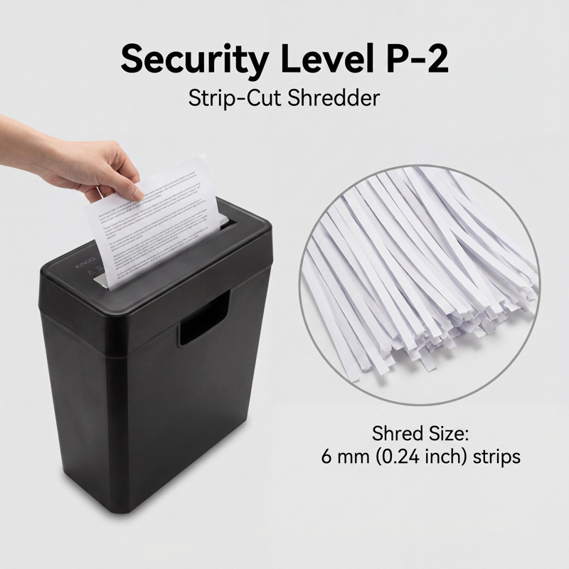 6-Sheet Strip-Cut Paper & Credit Card Shredder with 2.9-Gallon Bin - Office & Home Use