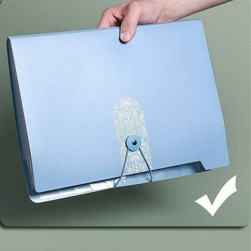Accordion File Folder with 8 Pockets - Document Organizer for Receipts, Bills, & School Papers
