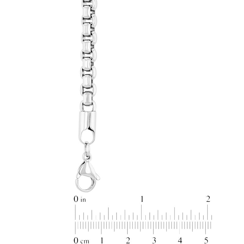 Men's Stainless Steel Square Link Bracelet 8.5 Inches - Silver Jewelry