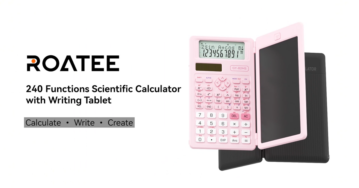 Scientific Calculator with Notepad and Dual-Line Display for Students