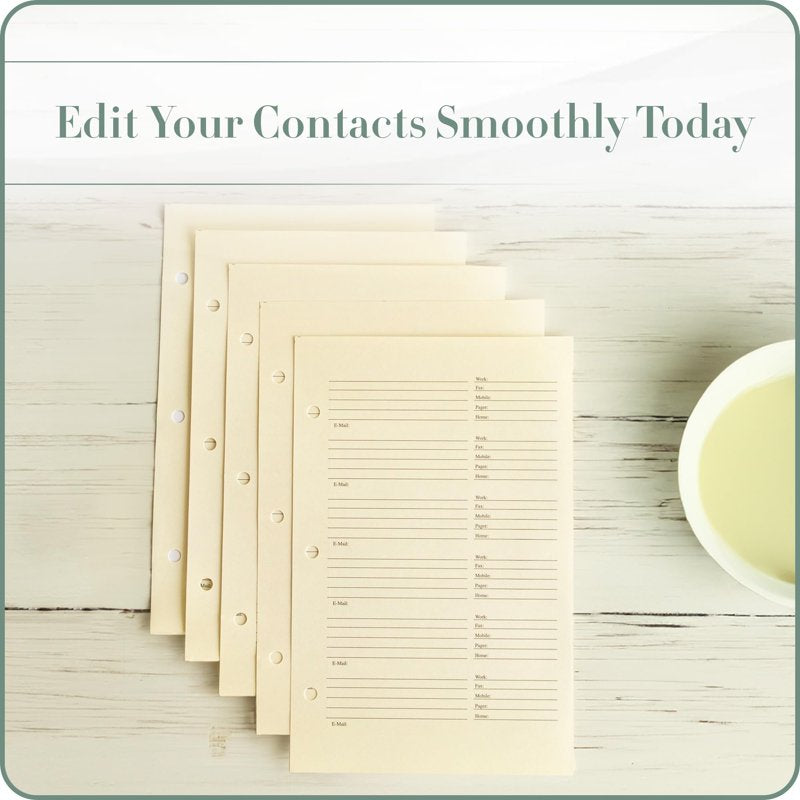 Address Book Correction Labels Self-Adhesive Organizer Set for Contact Updates