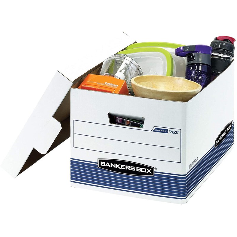 30 Pack Medium-Duty File Storage Boxes with Lift-Off Lid - Office & Home Organization