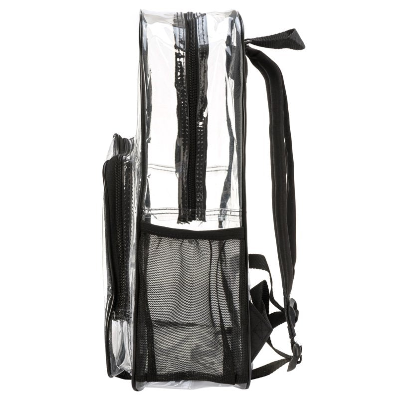 Unisex Clear Backpack for School - Transparent Student Bookbag with Padded Straps