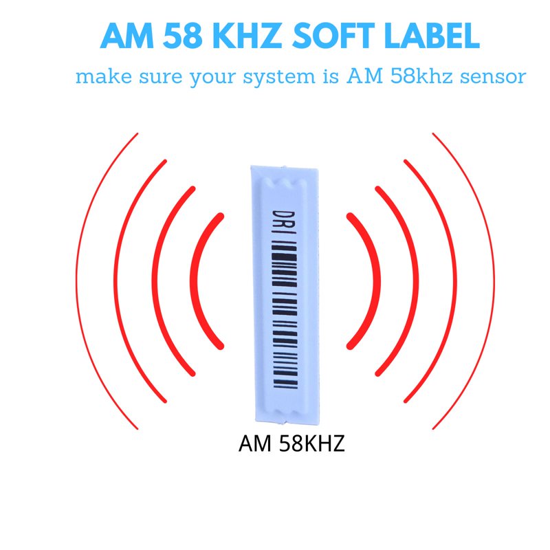 58kHz Retail Anti-Theft Security Labels 5000 Pack - Barcode-Style Adhesive Tags