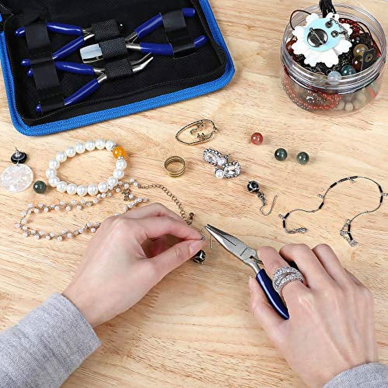 Jewelry Pliers Set - 7-Piece Jewelry Making Tools with Carrying Pouch