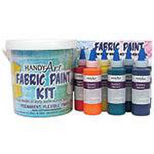 Fabric Paint Set - 9 Regular Colors 4 oz Bottles for Textiles & Crafts