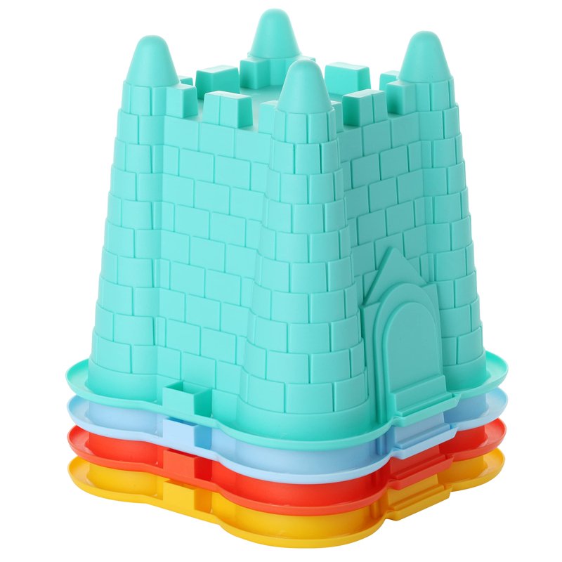 Kids Sandcastle Beach Toy Set - 4 Colorful Molds for Summer Play