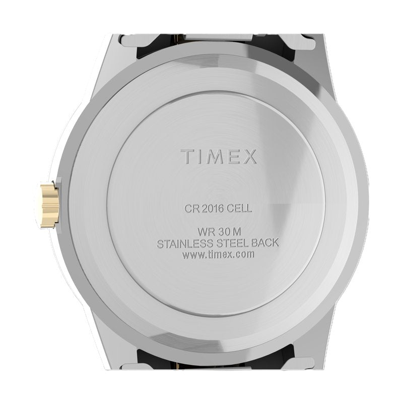 Timex Men's 30mm Gold and Silver Dress Wristwatch - Water-Resistant, Indiglo