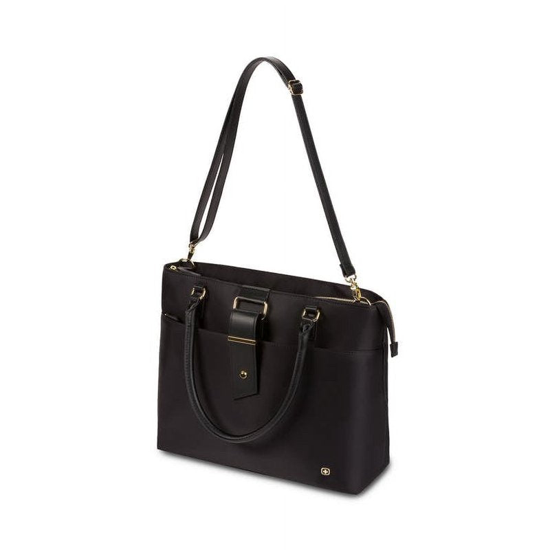 Wenger Women's Laptop Tote Bag - Padded 16-Inch Notebook & Tablet Organizer, Travel-Friendly, Black