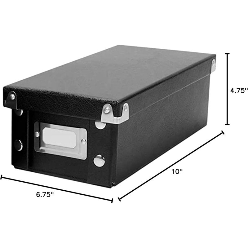 Collapsible Index Card File Box Organizer with Label Holder - Holds 1100 Cards
