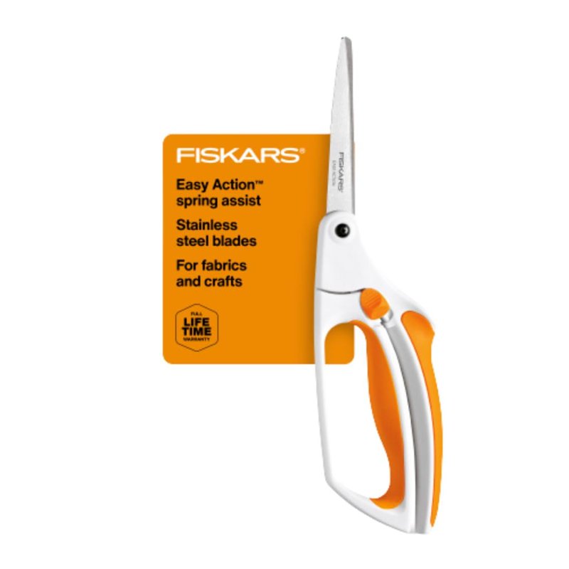 Fabric & Craft Scissors - 10-Inch Spring-Action Precision Cutting Tools