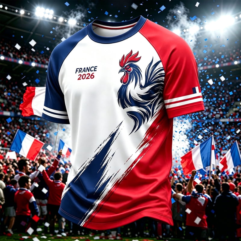 France National Team Soccer Jersey for Men 2026 - White, 3XL - Offaod