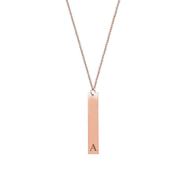 Personalized Rose Gold, Silver or Gold Name Necklace for Women - Custom Engraved Pendant Gift