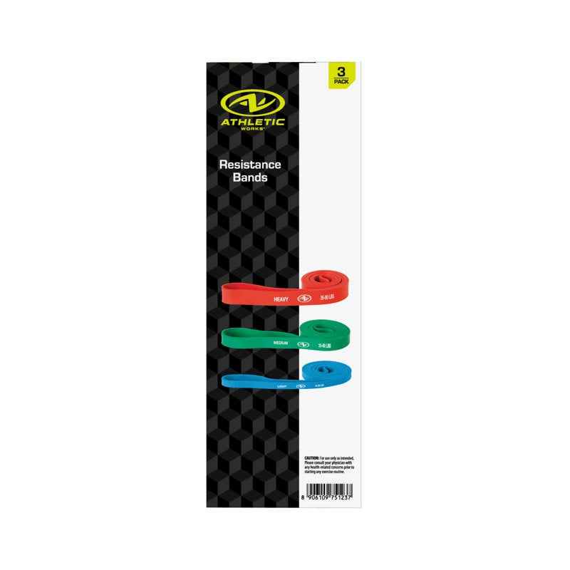 Resistance Bands Set of 3 - Latex-Free Exercise Bands for Strength & Stretching