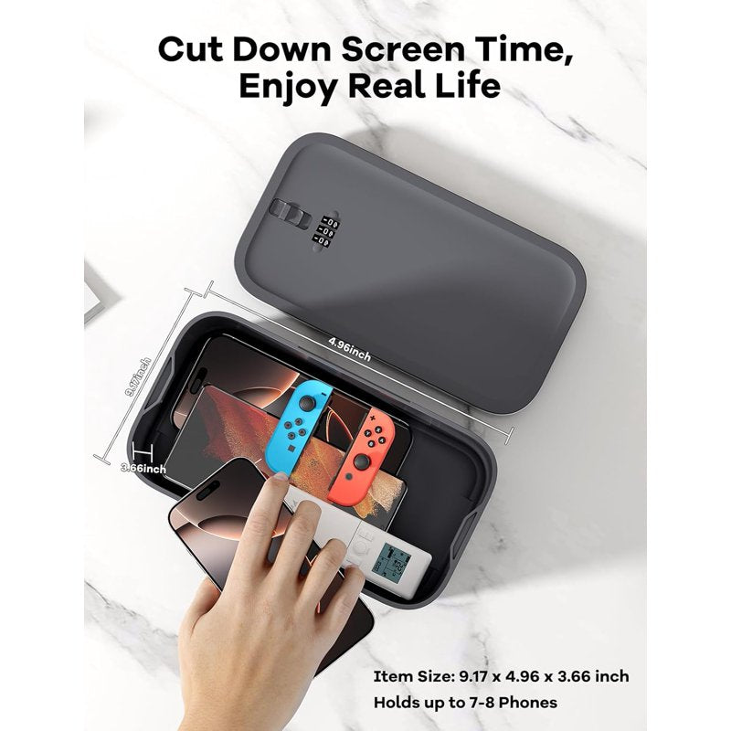 Small Lockable Storage Box with 3-Digit Combination for Medications & Snacks
