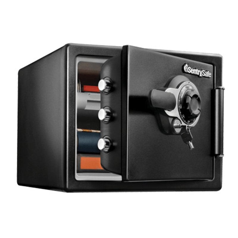 Fireproof Waterproof Security Safe with Combination & Dual Key Lock - 0.81 Cu Ft