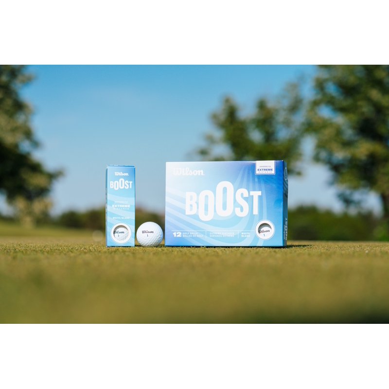 Wilson BOOST 2024 Golf Balls - Long Distance, Durable Cover, 12 Pack