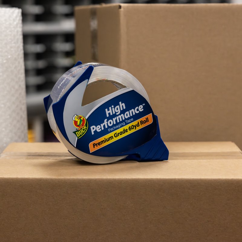 High Performance Clear Packing Tape - Strong Adhesive for Shipping & Moving, 1.88 in. x 60 yd., Multiple Rolls