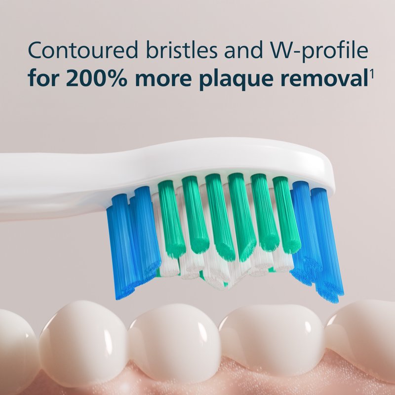 Electric Toothbrush Replacement Heads - Contoured Bristles for Philips Sonicare, 6 Pack