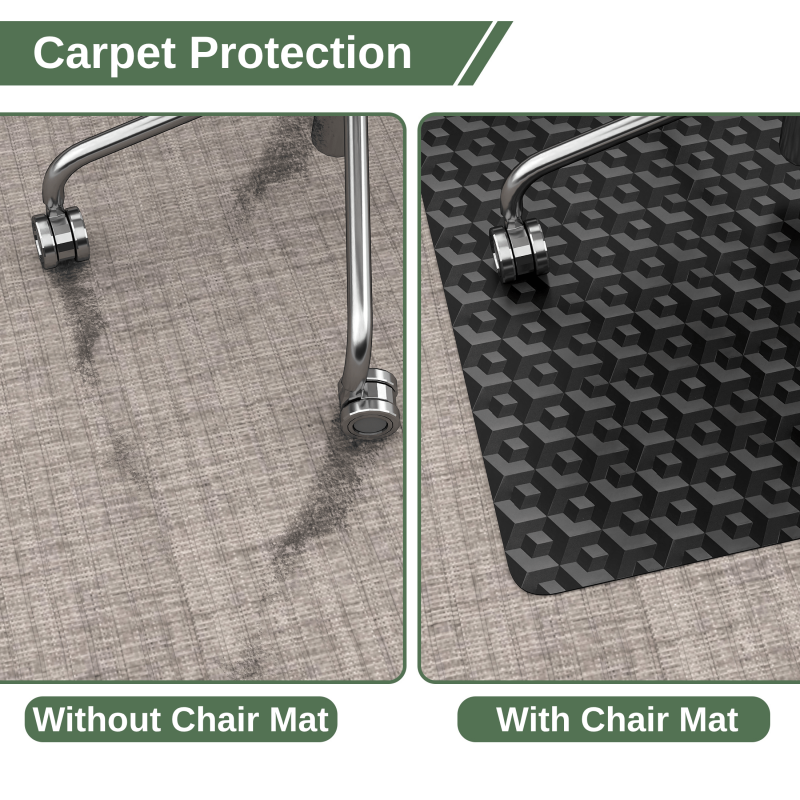 Office Chair Mat for Carpet Floors 35x47 Inches Non-Slip PVC Protector