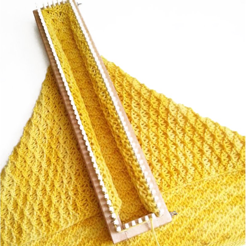 Wood Adjustable Knitting Loom Kit for Beginners - All-in-One 104 Pegs