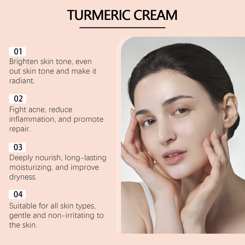 Turmeric Face Moisturizer Cream - Brightening & Soothing for All Skin Types 1.76oz