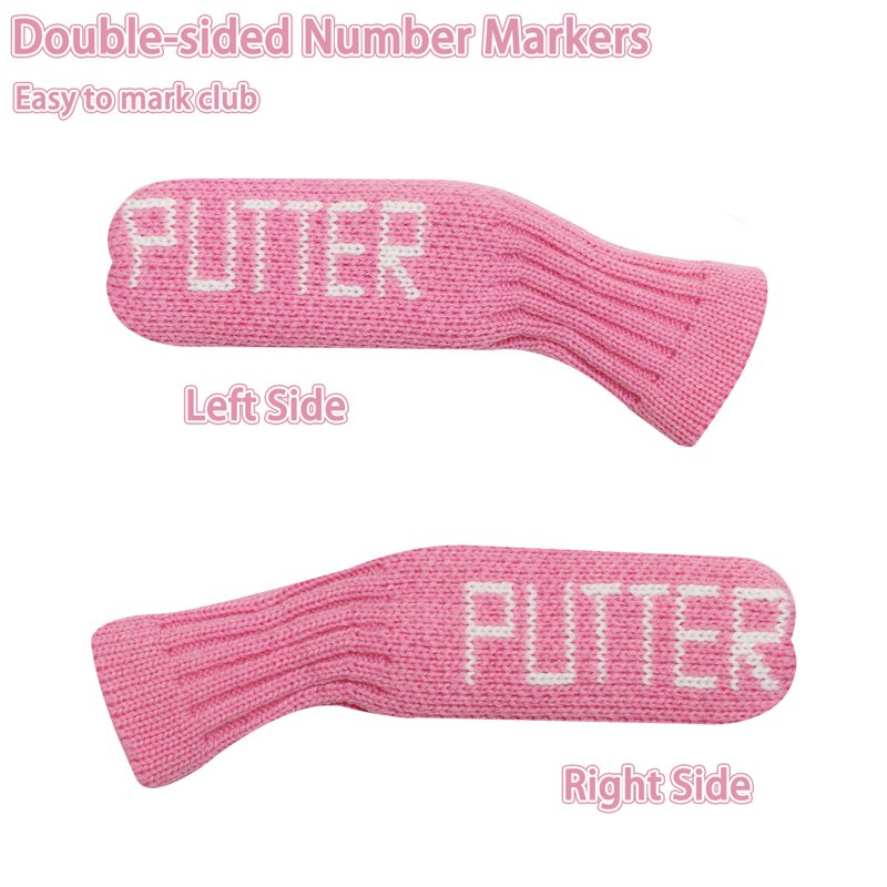 Golf Blade Putter Head Cover - Knitted Protective Cover for Most Blade Putters