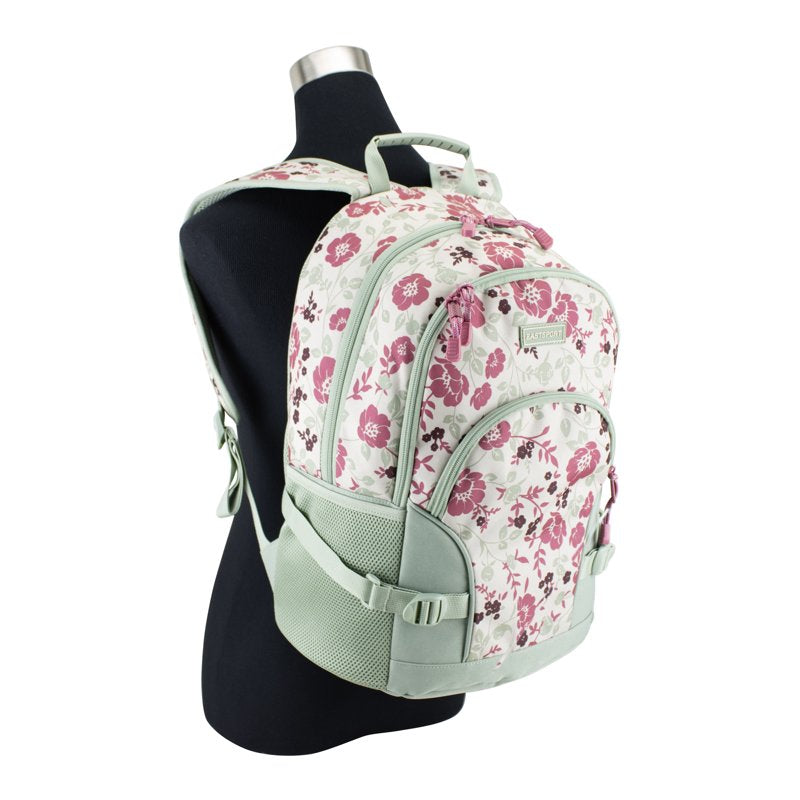 Unisex 18.5 Inch Athleisure Backpack with Multiple Compartments and Water Bottle Sleeves
