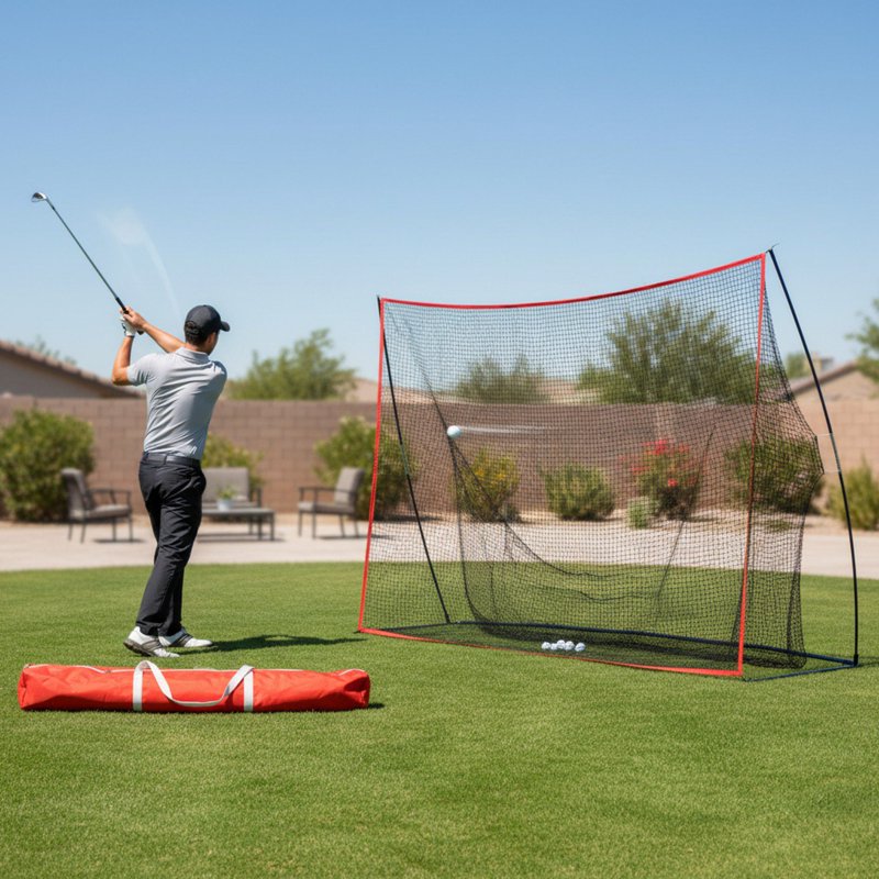 Golf Practice Net 10x7 ft with Target for Indoor & Outdoor Training