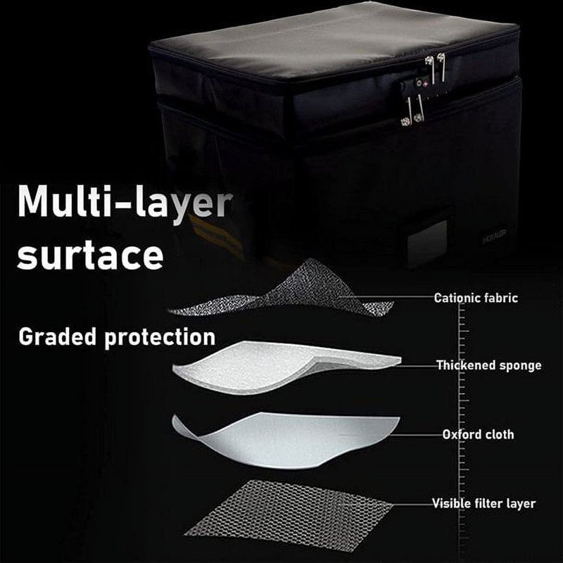 Fireproof Waterproof Legal Size Document Folder Organizer - Black