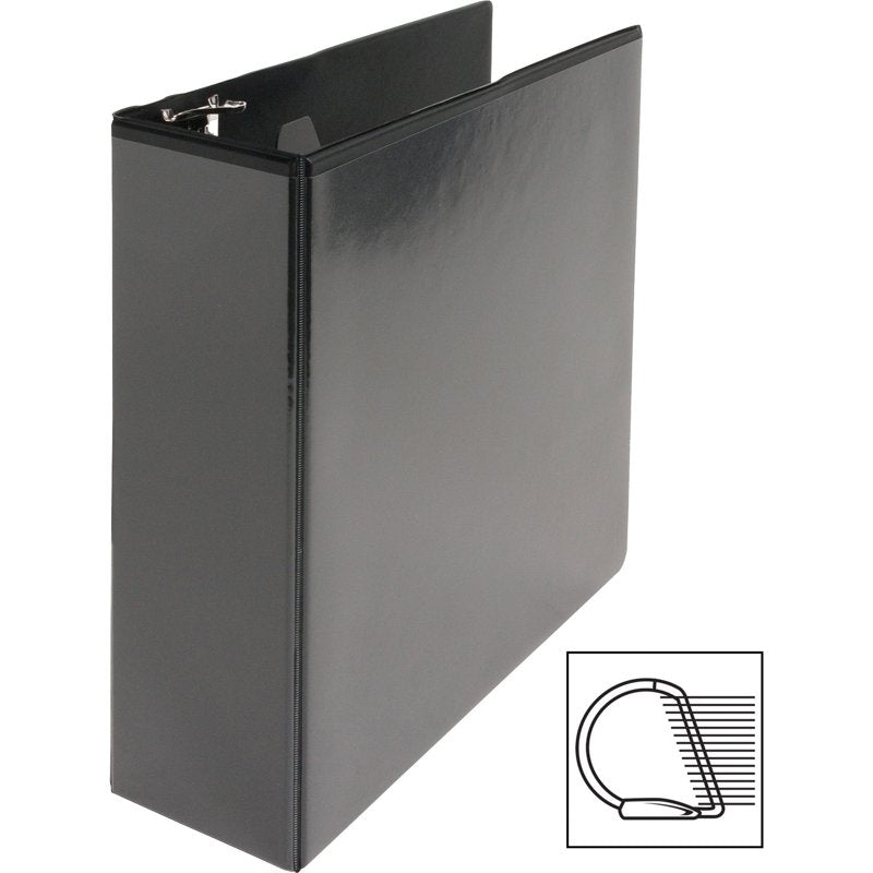 Basic D-Ring View Binder 3-inch Capacity - Black, 725 Sheets