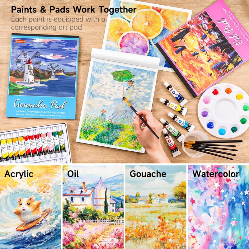 168-Piece Deluxe Artist Painting Set with Easel, Paints, Canvas & Brushes