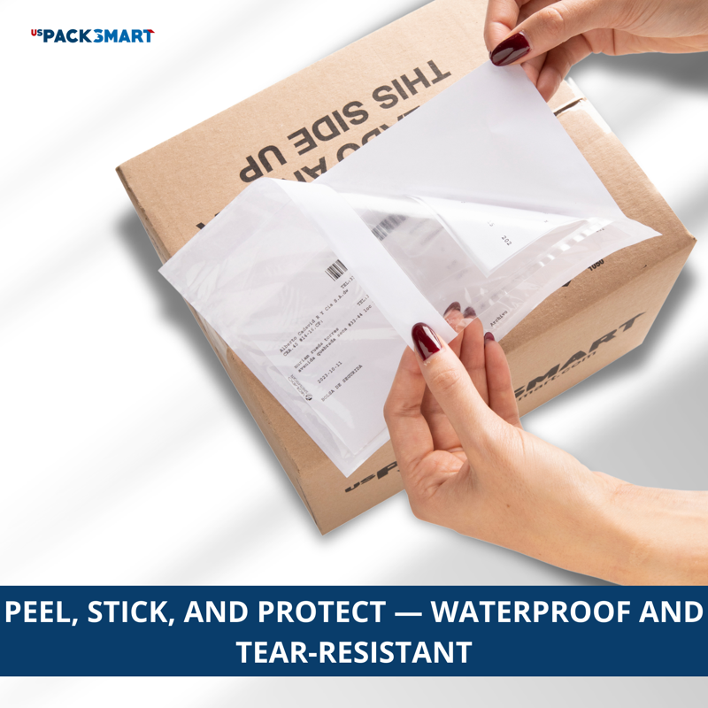 Clear Packing List Shipping Envelopes - Heavy Duty Adhesive, Recyclable, Bulk 100+